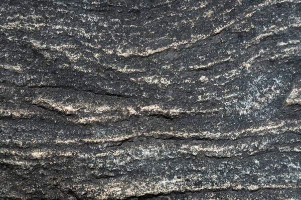 Абстрактный Темно Серый Фон Изогнутыми Полосами Естественная Поверхность Валуна — стоковое фото