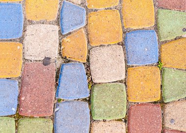 çok renkli tuğlaların arkaplanı