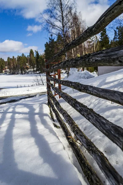 Ett staket av stolpar — Stockfoto