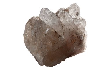 Beyaz zemin üzerinde izole kaya kristali Druse