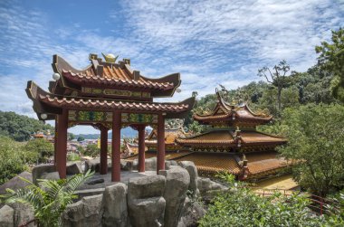 Sahne, Fu Lin Kong Çin tapınağı Pangkor Adası Malezya civarında çekilmiştir..