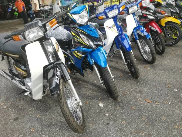 Perak Malasia Noviembre 2019 Variedades Motocicletas Nuevas Marca Fila Muestran — Foto de Stock