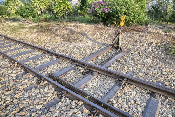 Diminuzione Della Prospettiva Del Binario Ferroviario — Foto Stock