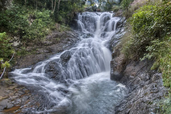 Gefrierender Wasserfallstrom Fließende Fotografie — Stockfoto