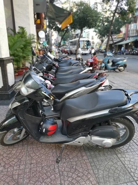 Chi Minh City Vietnam Dicembre 2019 Occupato Vista Strada Sacco — Foto Stock