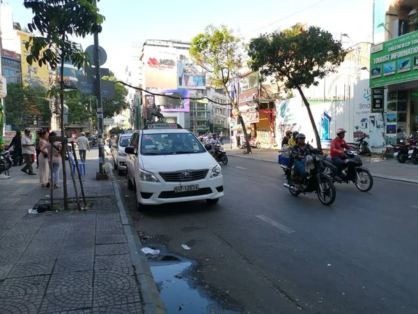 Chi Minh City Wietnam Grudnia 2019 Zajęty Widok Ulicy Wielu — Zdjęcie stockowe