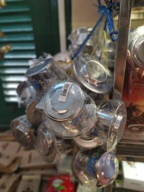 Ho Chi Minh City, Vietnam - December 15, 2019: Scene of produces, wares and goods displayed and sold inside the famous Saigon Central Post Office shopping complex at Ho Chi Minh City.