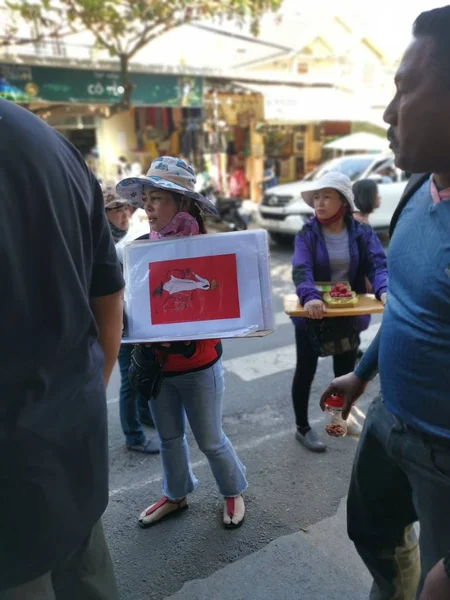 Chi Minh City Vietnam December 2019 Crowded Daytime Marketplace Street — 图库照片