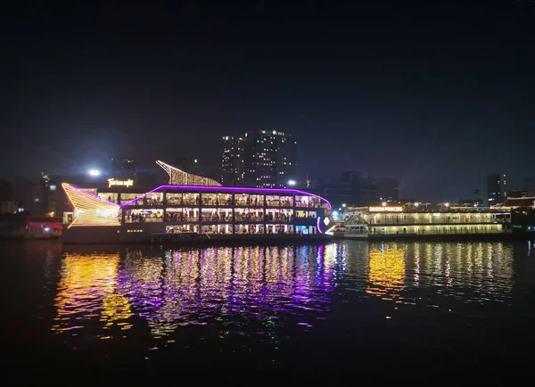 Chih Minh Vietnam Prosince 2019 Barevná Lodní Restaurace Přístavu Bang — Stock fotografie