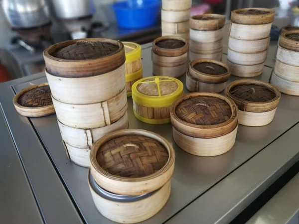 Çinli Bambo Çatal Bıçak Yaptı — Stok fotoğraf