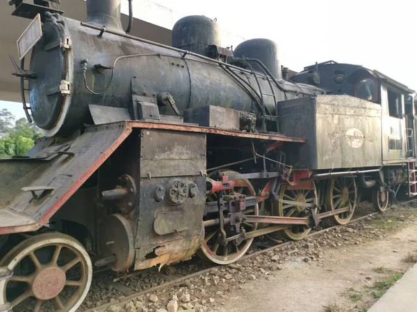 Dalat Vietnam December 2019 Scene Old Historical Unused Train Displayed — Stock Photo, Image