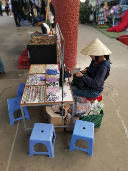 Dalat Vietnam December 2019 Stall Står Och Säljer Souvenirer Och — Stockfoto
