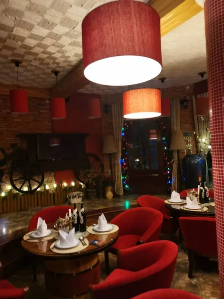 Lat Vietnam Décembre 2019 Scène Victorienne Mobilier Intérieur Célèbre Restaurant — Photo