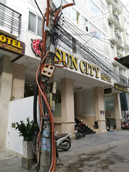 Nha Trang Vietnam December 2019 Quiet Street Scene Roadside Pathway — 스톡 사진