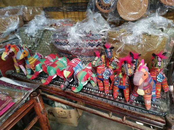 Dalat Vietnam December 2019 Traditional Vietnamese Handicaft Toy Clothings Were — 스톡 사진