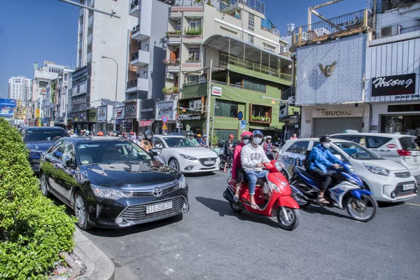 Chih Minh Vietname Dezembro 2019 Cena Rua Atividade Das Pessoas — Fotografia de Stock