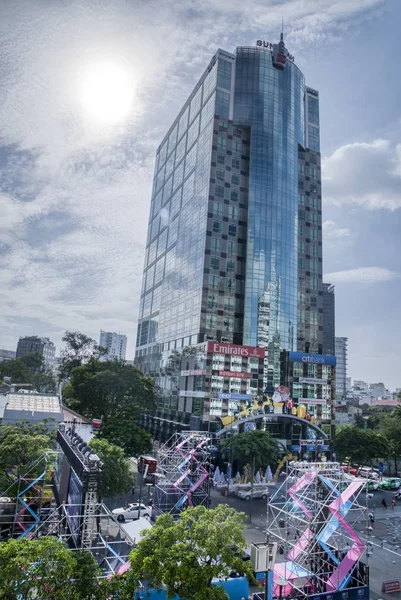 Chih Minh Vietnam Dicembre 2019 Scena Degli Edifici Skyscaper Trovati — Foto Stock