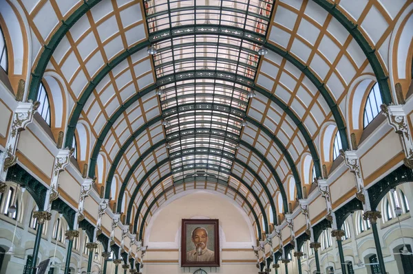 Chih Minh Vietnam Décembre 2019 Belle Structure Coloniale Symétrique Plafond — Photo