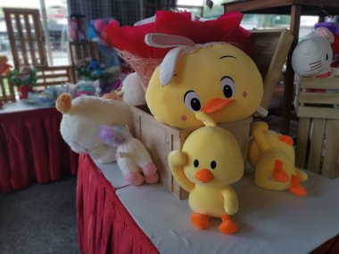 Perak, Malaysia. February 13,2020: Variety of valentine's day special gifts or souvenirs on displayed for sale at Kg Koh Gift and Souvenir Store.