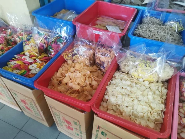 Perak Malaysia February 2020 Varieties Dried Asian Seafood Snacks Displayed — 图库照片