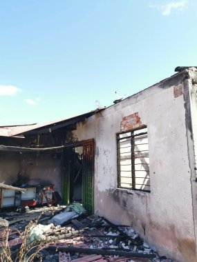 Yanan evin olduğu yer.