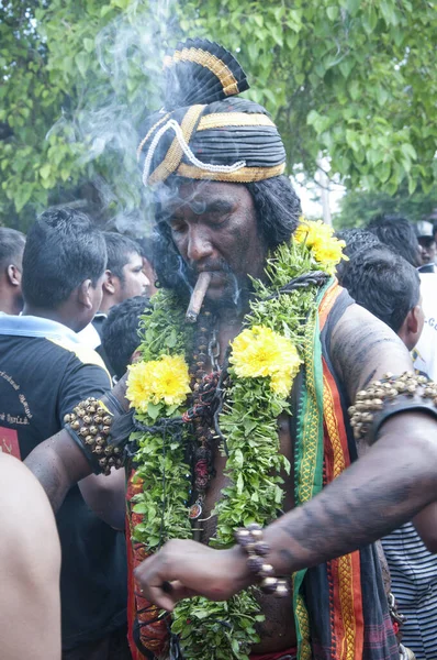 Перак Малайзія Лютого 2020 Року Unidentified People Devotees Thaipoosam Festival — стокове фото