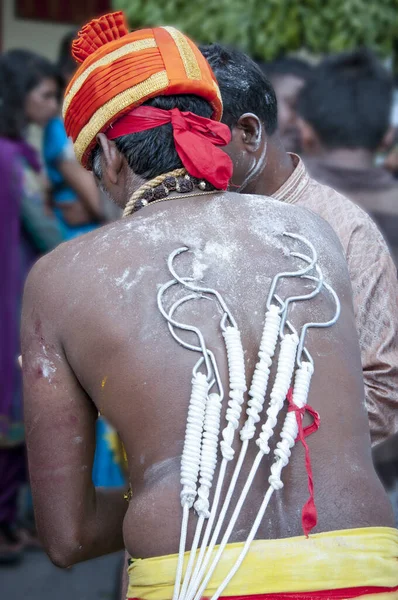 Perak Malaysia February 2020 Unidentified People Devotees Thaipoosam Festival Sri — Stock Photo, Image