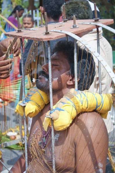 Перак Малайзія Лютого 2020 Року Unidentified People Devotees Thaipoosam Festival — стокове фото
