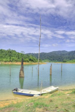 Gölün çevresindeki güzel manzara