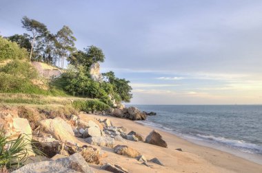 Sahilde güzel bir akşam.