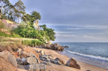 Sahilde güzel bir akşam.