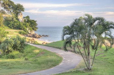 Sahilde güzel bir akşam.