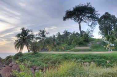 Sahilde güzel bir akşam.