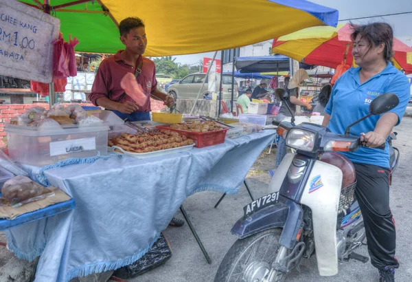 Perak Malaysia February 2020 Scene Malay Bazaar Selling Food Taman — Stock Photo, Image