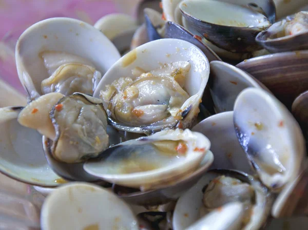 Vongole Cotte Con Kicap Zenzero — Foto Stock