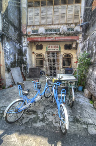 Penang Malezya Aralık 2019 Kalabalık Turistlerin Georgetown Daki Işlek Caddeyi — Stok fotoğraf