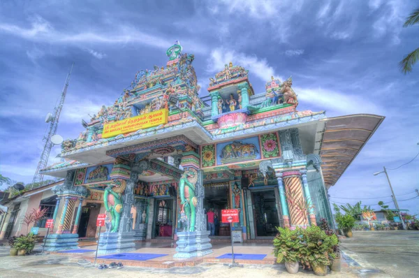 Penang Malaysia December 2019 Beautiful Hindu Temple Architectural Building Scene — Stock Photo, Image