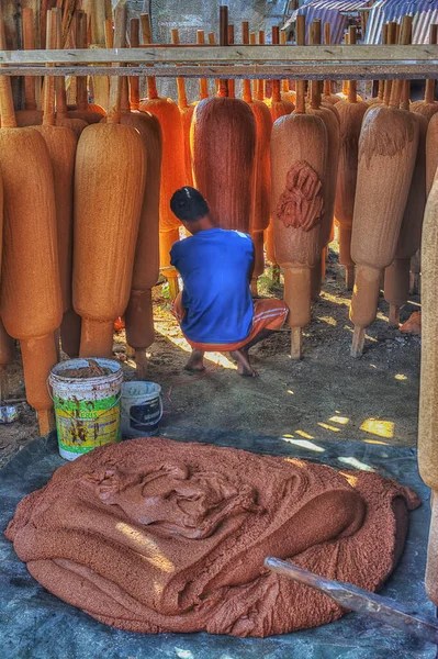 Perak Malaysia November 2019 Scene Traditional Joss Stick Manufacturing Worker — Stock Photo, Image