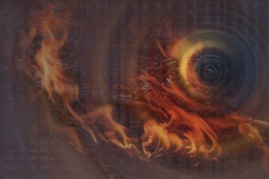 Renkli Bilgisayar Oluşturulmuş Soyut Dönüşlü Şekil