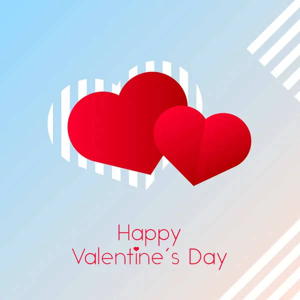 Valentijnskaart met hartjes — Stockvector