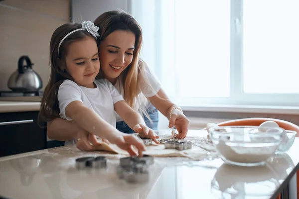 stock image family spending time in the kichen