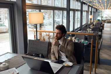 young professional businessman waiting for a client