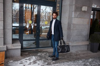 man is ready for business trip