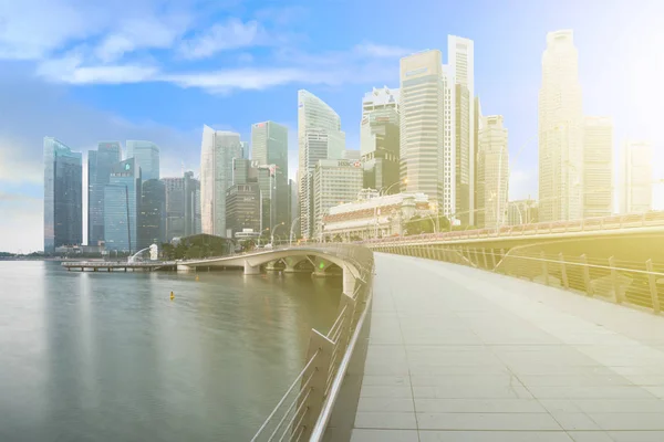 Сінгапур - Circa серпня 2015: Сінгапур Сіті горизонт, Singapo — стокове фото
