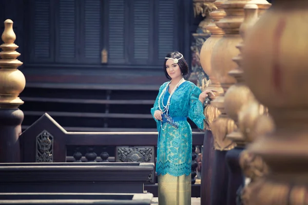 Asian woman wearing traditional thai culture, women have beautif — Stock Photo, Image