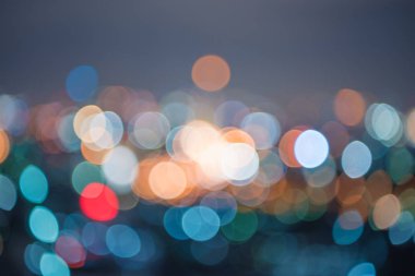 Bokeh gece şehir arka plan bulanıklık