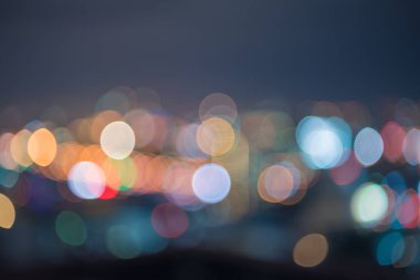 Bokeh gece şehir arka plan bulanıklık