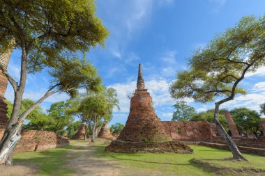 papago ile güzel gökyüzü Wat Phra Sri Sanphet, ayutthaya Tay
