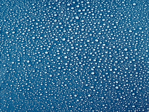 Water Drops Blue Background — Stock Photo, Image