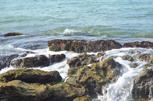 Море над скалами — стоковое фото